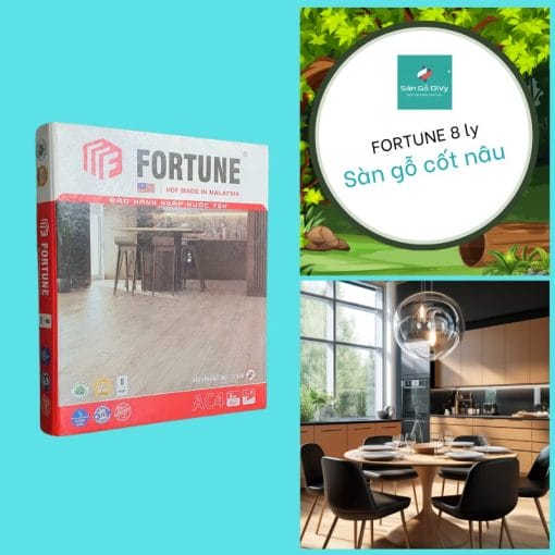 Sàn Gỗ Fortune dày 8 ly