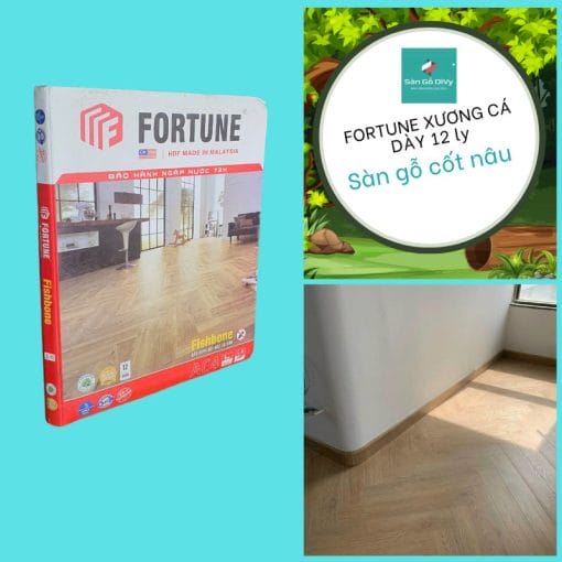 Sàn Gỗ Fortune xương cá dày 12 ly