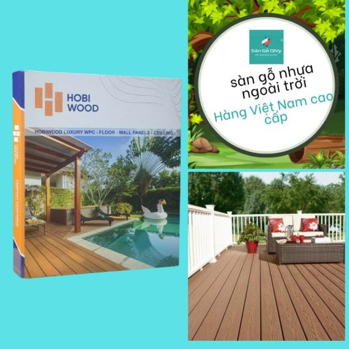 Sàn gỗ nhựa ngoài trời Hobiwood - 6 lỗ tròn