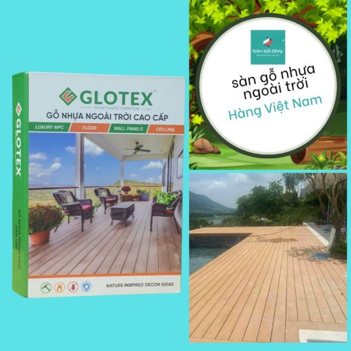Sàn gỗ nhựa ngoài trời Glotex