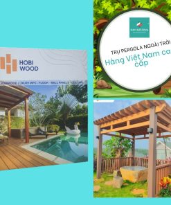 Trụ gỗ nhựa Pergola ngoài trời