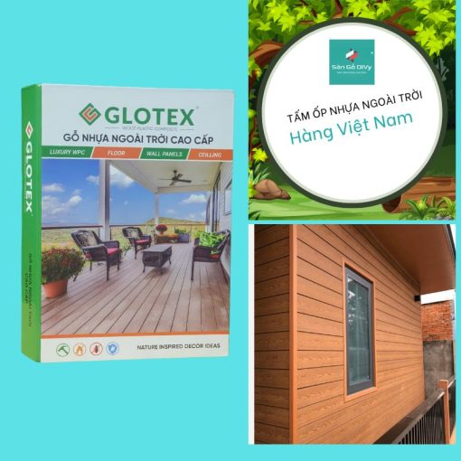 Tấm ốp gỗ nhựa ngoài trời Glotex
