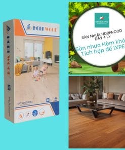 Sàn nhựa Hobiwood SPC dày 4 ly sẵn đế IXPE