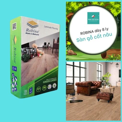 Sàn Gỗ Robina dày 12 ly nhập khẩu Malaysia