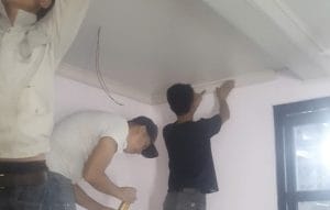 Tấm ốp Nano: Thi công ốp trần